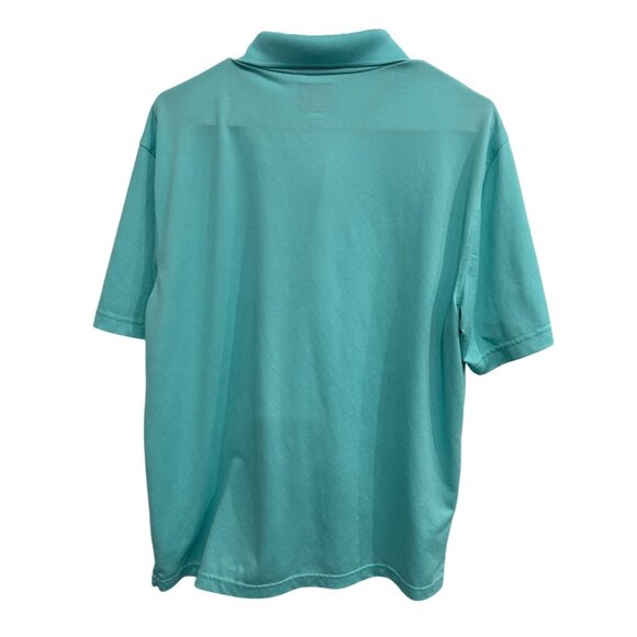 Greg Norman For Tasso Elba Mens Polo Shirt Light Blue M PlayDry Polyester - Picture 2 of 7